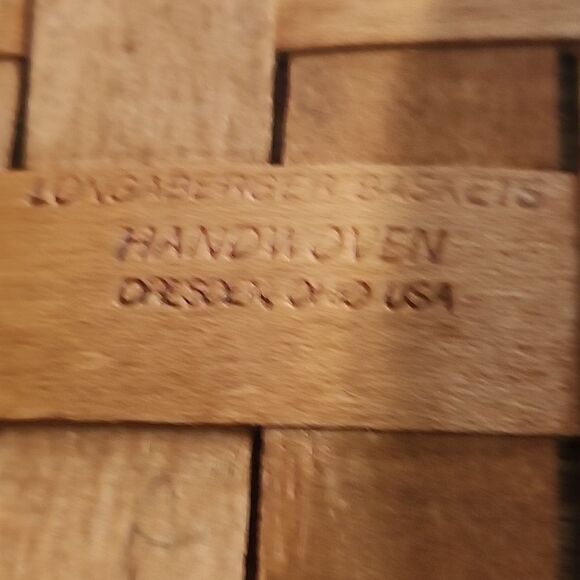 1993 Longaberger Woven Cradle  Basket - Picture 9 of 9